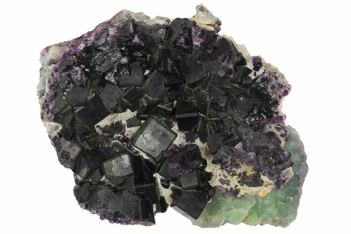 Dark Purple Cubic Fluorite Crystal Plate - China #128794